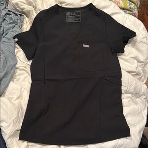 Figs Black Scrub Top XXS NWOT